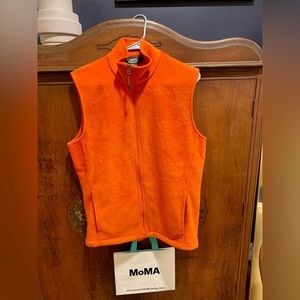 Woolrich Woolen Mills Fleece Vest, M, Orange, Polyester